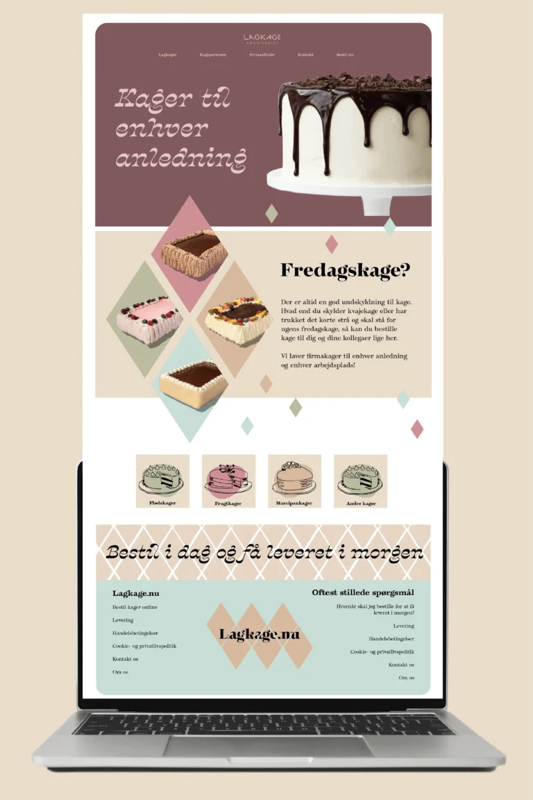 Lagkagekonditoriet.dk – website af Studio OnBrand