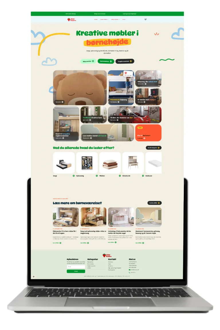 Kidsrooms – webshop af Studio OnBrand