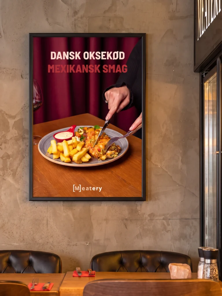 Meatery – plakat designet af Studio OnBrand